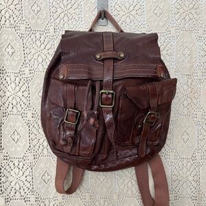 NWT unisex CAMPOMAGGI ITALY leather backpack bag Italian NEVER CARRIED